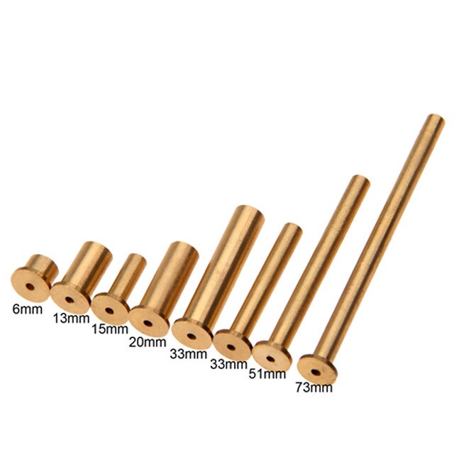 SSURIEEN 8Pcs/ Set Gold Copper Nail Brass Plug Golf Weight Weights For .335 .355 .370 Tip Steel Shaft Club Head Kits